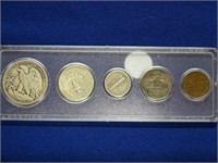 1944 date set of five coins