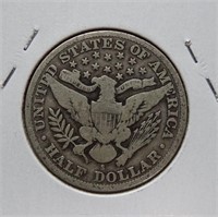 1912-S Barber half dollar, nice