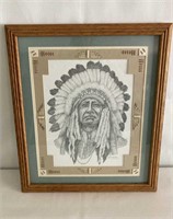 Native American Print/ Custom Frame/Signed/Numbere