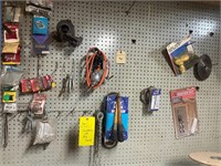 Misc tools-contents on peg board