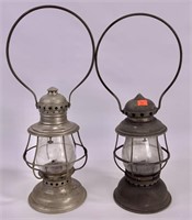 C. T. Ham lantern- nickel plated, 5.5" base,