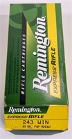 Remington 243 Win. cartridges - (20) in box