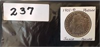 1901-O Morgan Silver Dollar Collector's Coin
