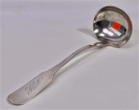 J. Campbell ladle, coin silver, Fayetteville, NC