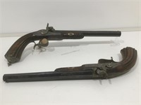 French Dualing percussion pistols Matched pair 1&2