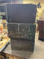 3-Peters wooden ammo boxes
