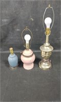 3 Assorted Table Lamps