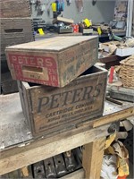 2- Peters wooden ammo boxes