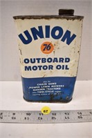 1.5 pints Union 76 outboard motor oil can