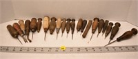 Assorted leather working tools