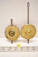 Two clock pendulums