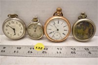 Four pocket watches - not working