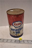 1 Quart Esso "Aviation" Oil Tin Full