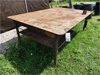 WORK TABLE 92" X 60" X 34" W/ 5/16" PLATE