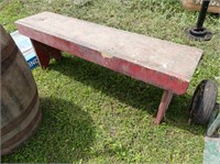 48" PAINTED WOODEN BENCH