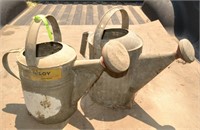 2 Galvanized Watering Cans.