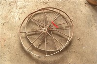 Pair of Steel Wheels (29.5" in diameter) one has