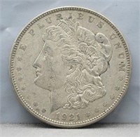 1921-D Morgan Silver Dollar.