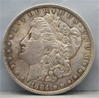 1884-O Morgan Silver Dollar.