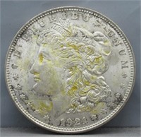 1921 Morgan Silver Dollar.