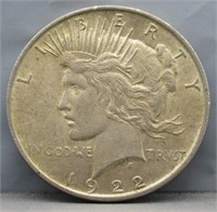 1922 Peace Silver Dollar.