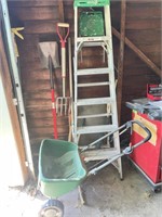 Werner 6’ Ladder, Scott’s Spreader, Yard Tools