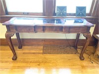 Glass Topped Sofa Table 52"x16"x27"