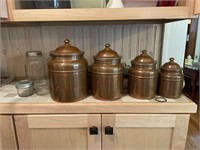 Copper Canister Set and Jars 5-8”