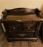 Solid Wood Nightstand/24”H,28”W,15”D