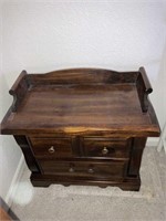 Solid Wood Nightstand/24”H,28”W,15”D