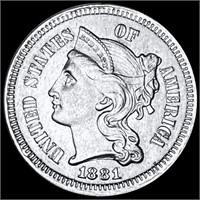 1881 Three Cent Nickel UNCIRCULATED
