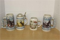 SELECTION OF BEER STEINS