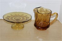 SELECTION OF AMBER GLASS