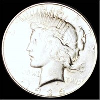 1925-S Silver Peace Dollar NEARLY UNCIRCULATED