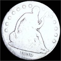 1839 Seated Half Dollar NICELY CIRCULATED
