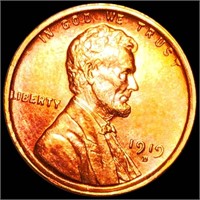 1919-D Lincoln Wheat Penny GEM BU RED