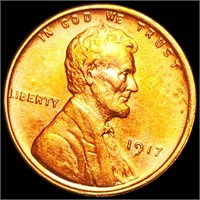 1917 Lincoln Wheat Penny CHOICE BU RED