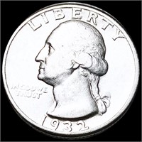 1932-D Washington Silver Quarter NEARLY UNC