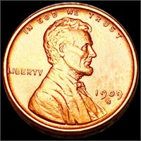1909-S V.D.B. Lincoln Wheat Penny UNC RED