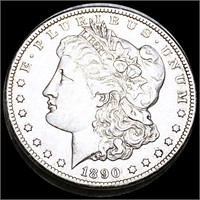 1890-CC Morgan Silver Dollar NEARLY UNCIRCULATED