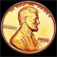 1955 DDO Lincoln Wheat Penny UNC RED