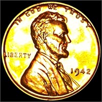 1942 Lincoln Wheat Penny GEM PROOF