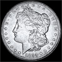 1893-CC Morgan Silver Dollar NEARLY UNCIRCULATED