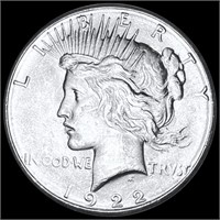 1922-S Silver Peace Dollar CLOSELY UNCIRCULATED