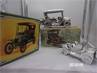 (3) Avon Collectible Aftershave Car Decanters