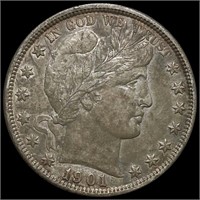 1901 Barber Silver Half Dollar ABOUT UNCIRCULATED