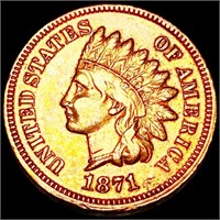 1871 Indian Head Penny CLOSELY UNCIRCULATED