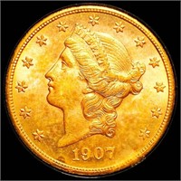 1907-S $20 Gold Double Eagle UNCIRCULATED