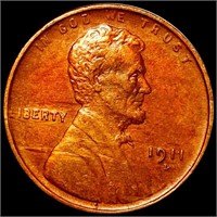 1911-D Lincoln Wheat Penny CLOSELY UNC