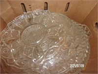 Lot Clear Glass Platters